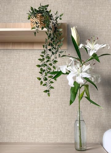 Papel de Parede Lavável Autocolante Estilo Linho 3 Metros x 40cm - Decoração para Sala, Quarto e Esc