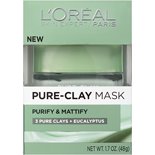 L'oréal Paris Skincare Pure-Clay Face Mask With Eucalyptus For Oily And Shiny Skin To Purify And Matify, 1.7 Ounce (Pack Of 1) #TOP1