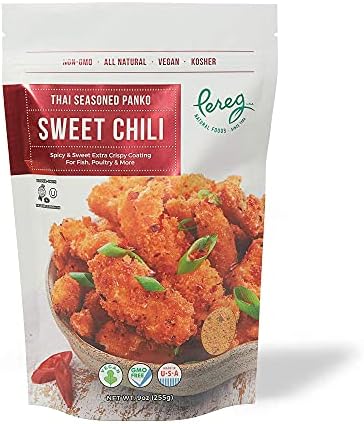 Panko Japanese Style Toasted Bread Crumbs (9 oz) - Thai Sweet Chilli Flavor - Seasoned & Flavored Bread Crumbs - Add crunch & Crispiness To Your Recipes