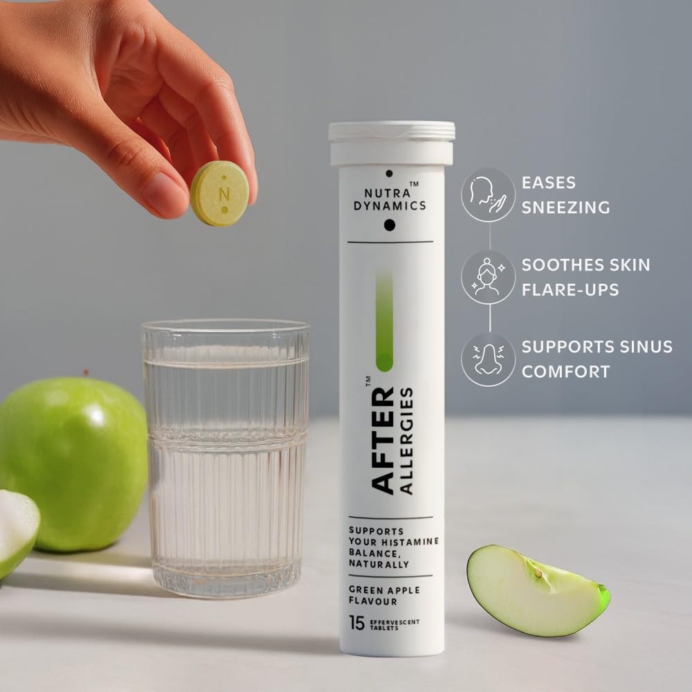 AFTER ALLERGIES | Supports Histamine Balance & Everyday Allergy Wellness | Patented Quercefit® Quercetin, KSM-66® & Botanicals | Sugar Free | 15 Effervescent Tablets — Amazon image 5