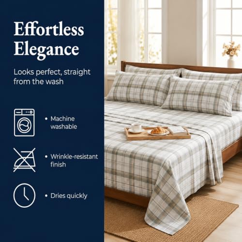 Image of Chaps King Size Sheet & Pillowcase Sets- 6 Piece, Deep Pocket, Wrinkle Free