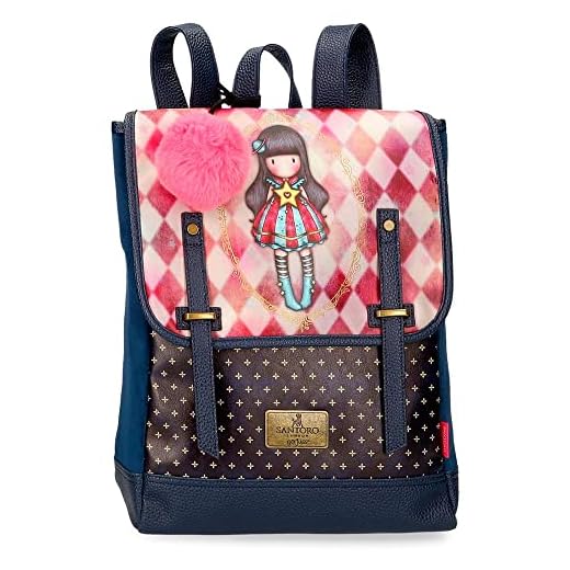 GORJUSS Moon Buttons, Equipaje Bolsa De Mensajero Niñas, Multicolor, 29x38x9 Cms