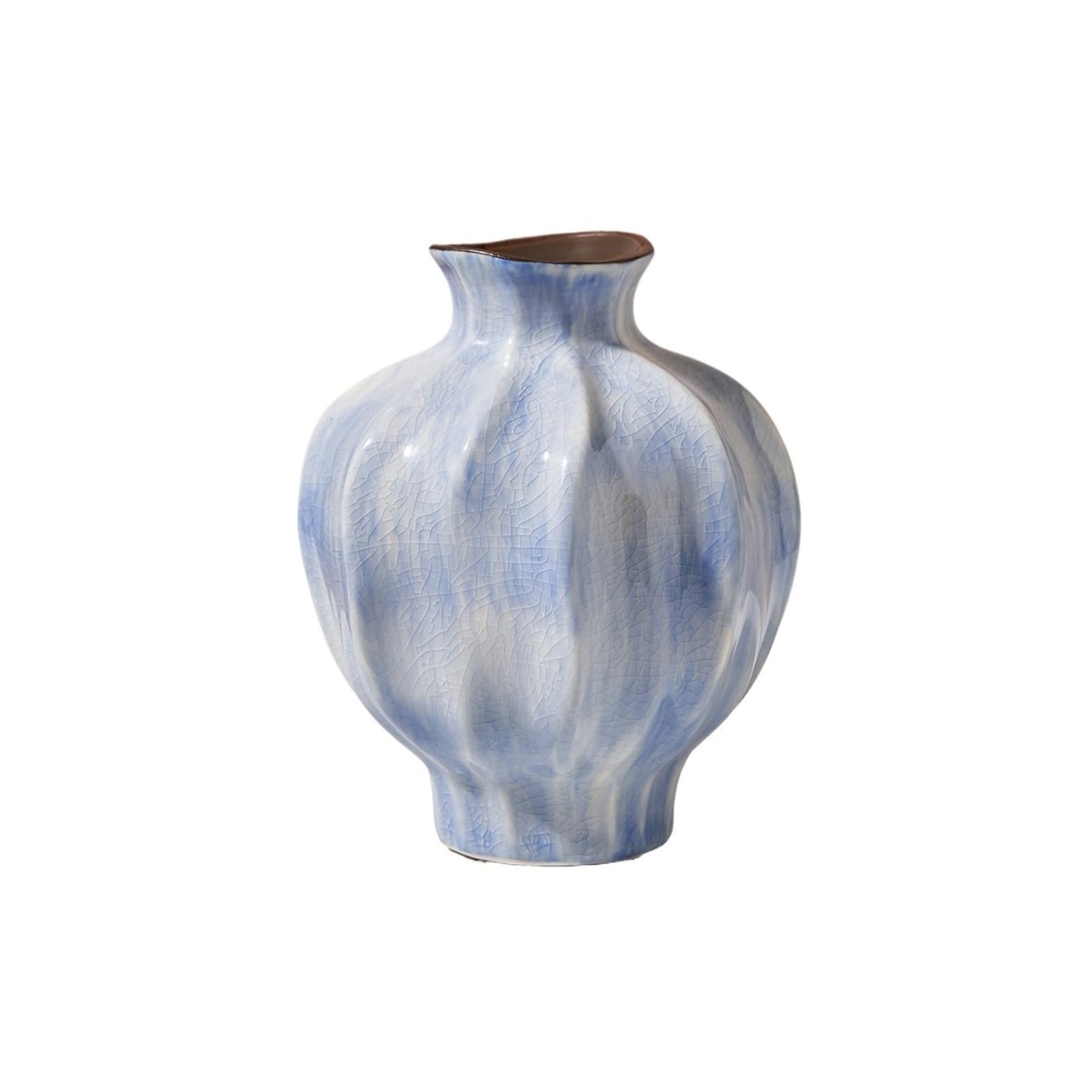 Centerpiece Vases Vintage Ceramic Vase with Personalized Cracks Light Luxury Living Room Dining Table Decoration Ornaments