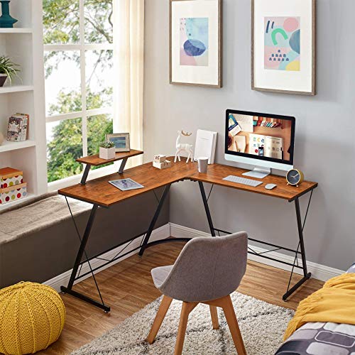 Mr Ironstone 50.8" Computer Corner Desk & 47” Rectangular Bar Table High Writing Desk Space-Saving, Easy To Assemble (Vintage) #TOP2