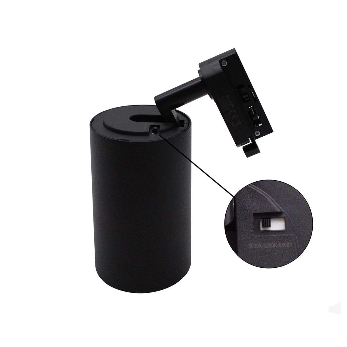 Silamp FARETTO LED A BINARIO MONOFASE 30W 220V NERO LUCE SWITCH 3000K-4200K-6400K