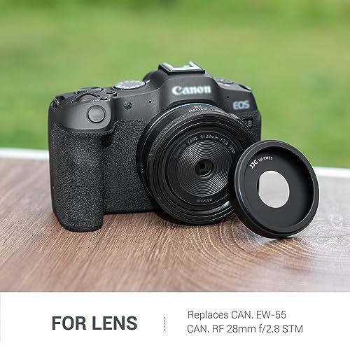 Image of Lens Hood for Canon RF 28mm f /2.8 STM Lens, RF 28mm Lens Hood, Lens Hood Replace Canon EW-55 Hood, Compatible with 55mm Filters and 55mm Lens Cap