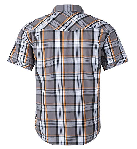 Men's Western Snap Casual Shirt Two Pocket Short Sleeve Shirt2