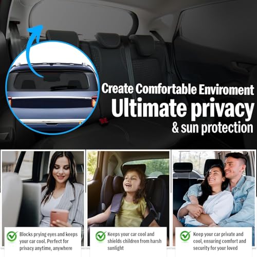 Image of Autofact Dicky Curtain for Maruti Ertiga 2012-2018 | Custom Fit Rear Windshield Sunshade | UV & Heat Protection | Foldable Mesh | Privacy & Cooling Car Accessory