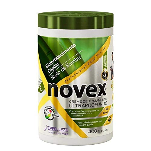 Embelleze Novex Bamboo Sprout Hair Care Treatment Cream - 14.1 Oz | Embelleze Novex Creme de Tratamento Capilar com Broto de Bambu - 400g