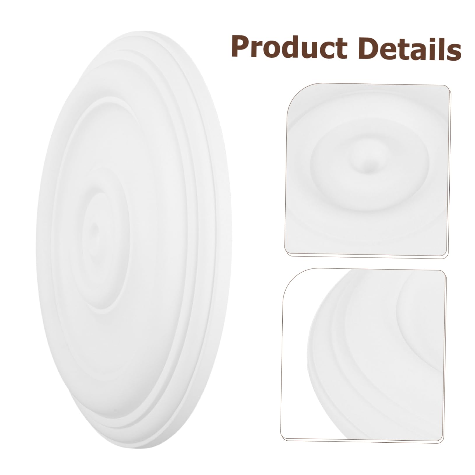 POPETPOP Copri Lampada Facile da Installare in Pu Bianco Soffitto Medaglione da Soffitto Design Moderno Elegante Decorativo