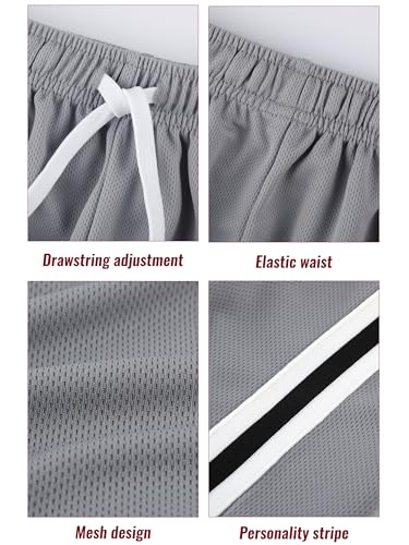 6 Pack Toddler Boys Athletic Shorts Boys Basketball Mesh Active Sports Gym Soccer Quick Dry Shorts for Summer2