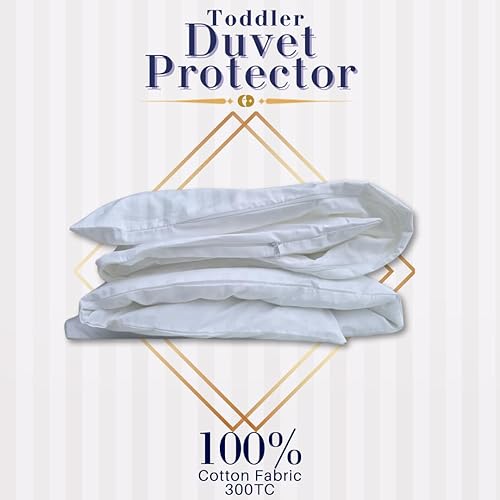 Miniatura 4 de Continental Bedding Protector de funda de edredón para edredón de niños pequeños, 100% algodón, cremallera para bloquear la manta del polvo, se