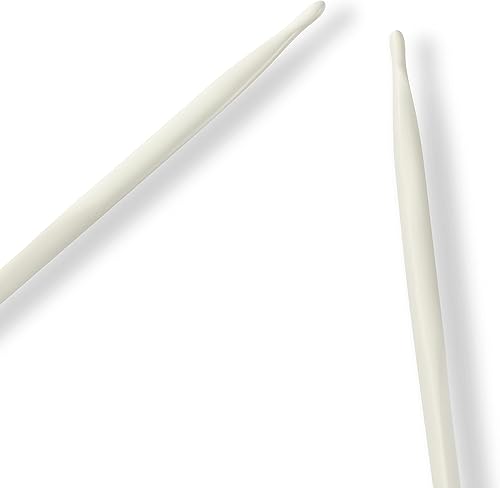 Miniatura 2 de Prym Agujas de punto doble de 6 pulgadas, agujas de tejer US 1 (0.098 in), color blanco alabastro, 5 unidades