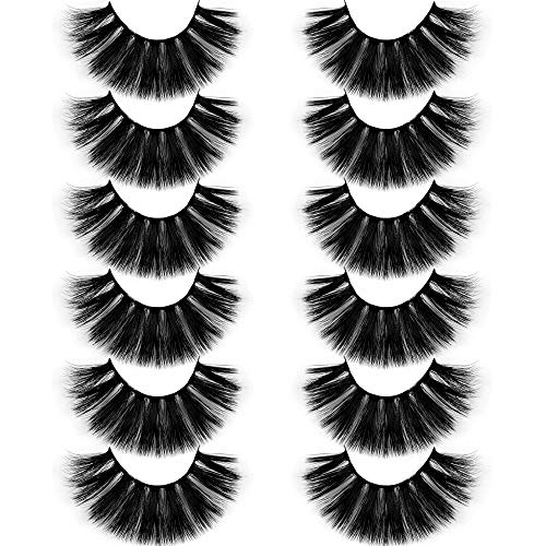 Calphdiar False Eyelashes Dramatic Fluffy Fake Eyelashes Full Wispy Cute Lashes Pack with Portable Eye Lashes Box