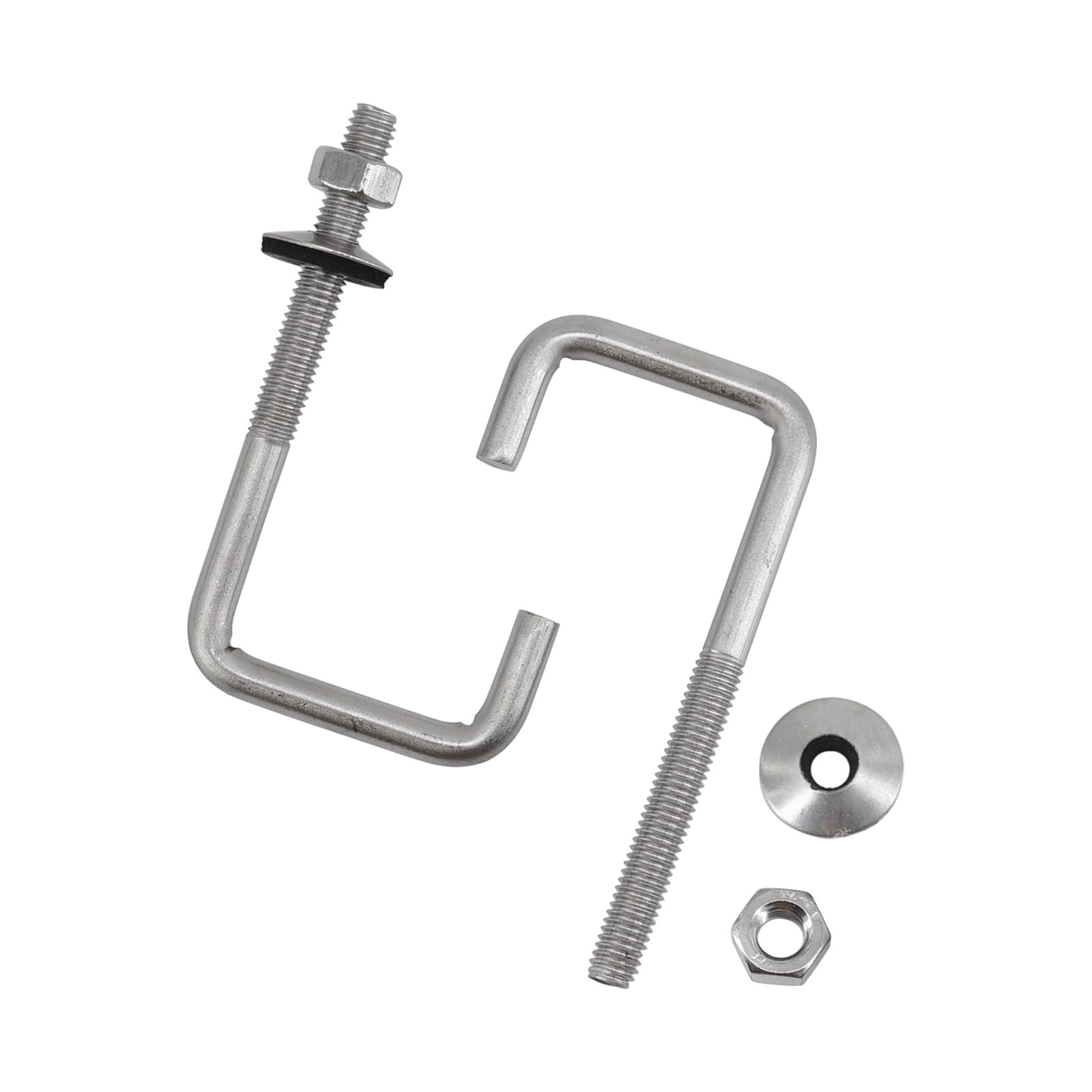 Flomore (10 Pieces) M6x40x120mm Roof Anchor Bolt 304 Stainless Steel J Hook Wall Hook Long Shank Hooks with Hex Nut Concrete Anchors Screws - Image 2