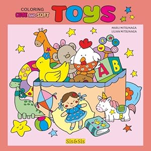 Coloring cute and soft toys