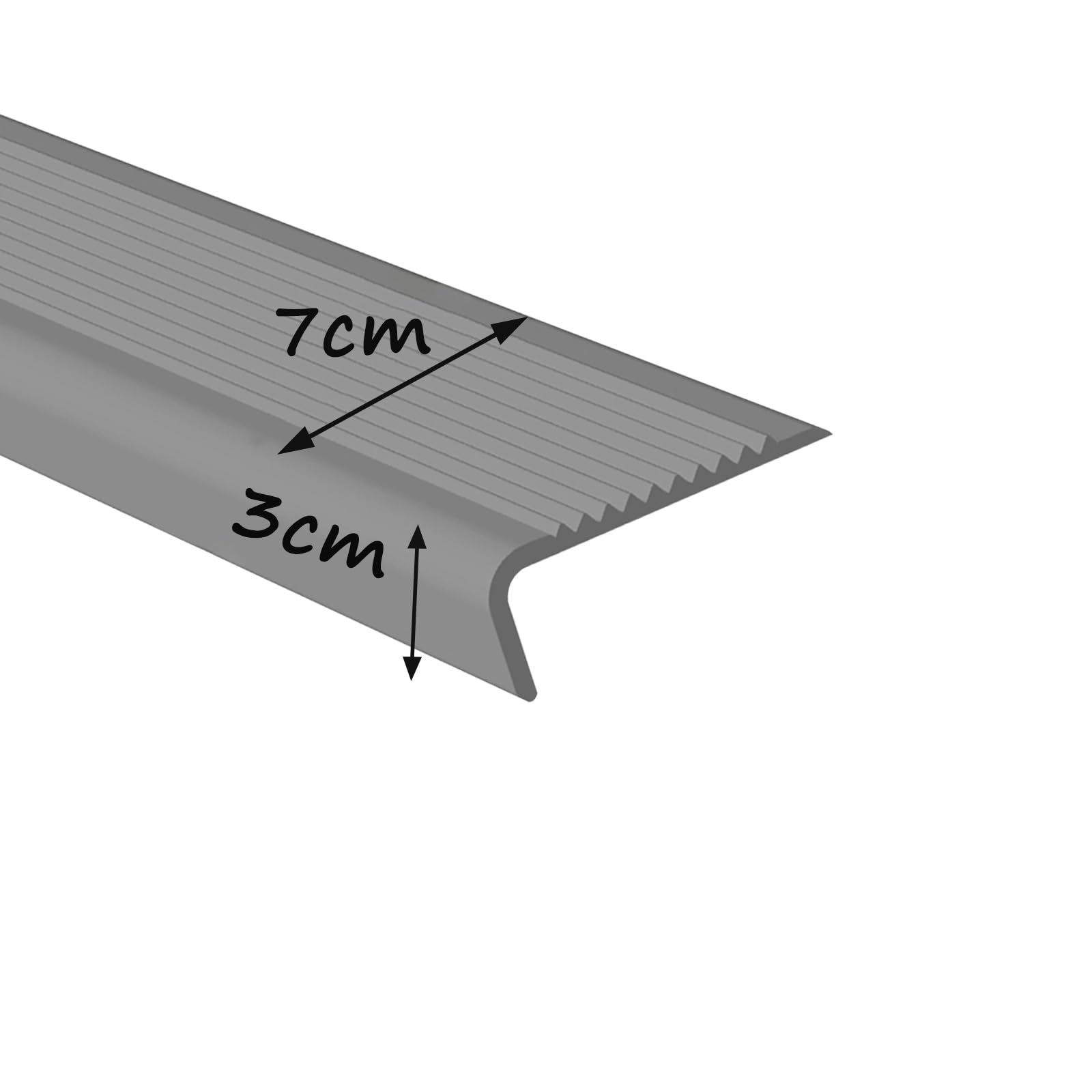 Autoadhesivo De Borde Para Escaleras en Forma De L, Tiras Antideslizantes para Peldaños, Tiras Antideslizantes Autoadhesivas, Material De Pvc, Adhesivo Y Antideslizante, Apto para Escaleras ( Color :