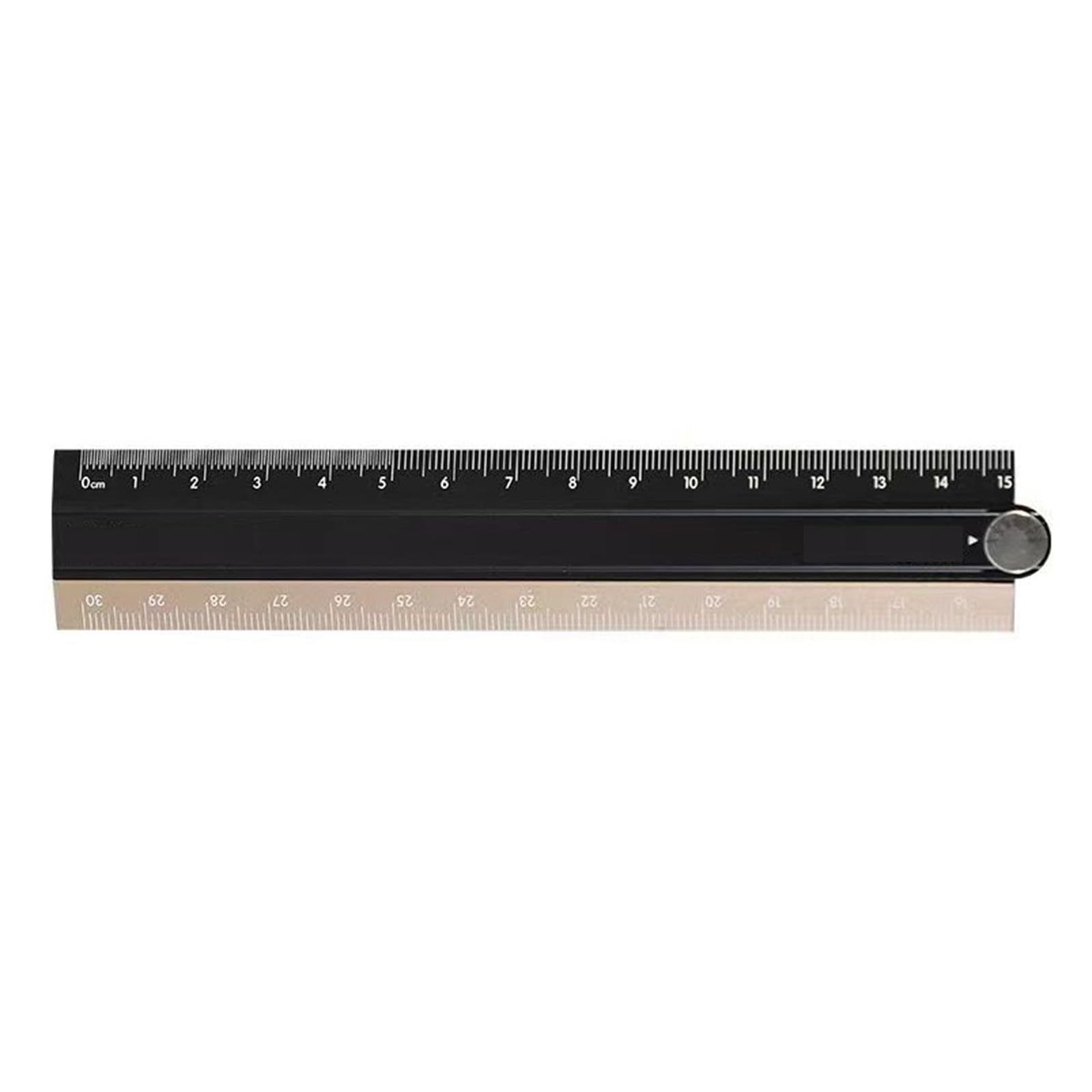 Zbiianxer Black Gold Aluminum Alloy Ruler Multipurpose Measuring Tool Ergonomic Architect For Engineering Drafting Aluminum
