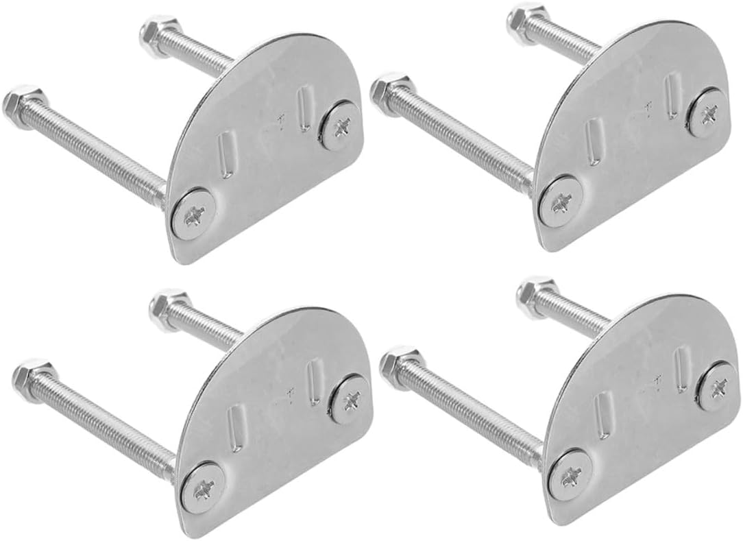 PRETYZOOM 4pcs Double Row Roller Skate Plate Bracket Hardware Stainless Steel Shock Absorption Base Plates 52mm Rear Spacer Nuts for Men and Women Indoor Outdoor Skating