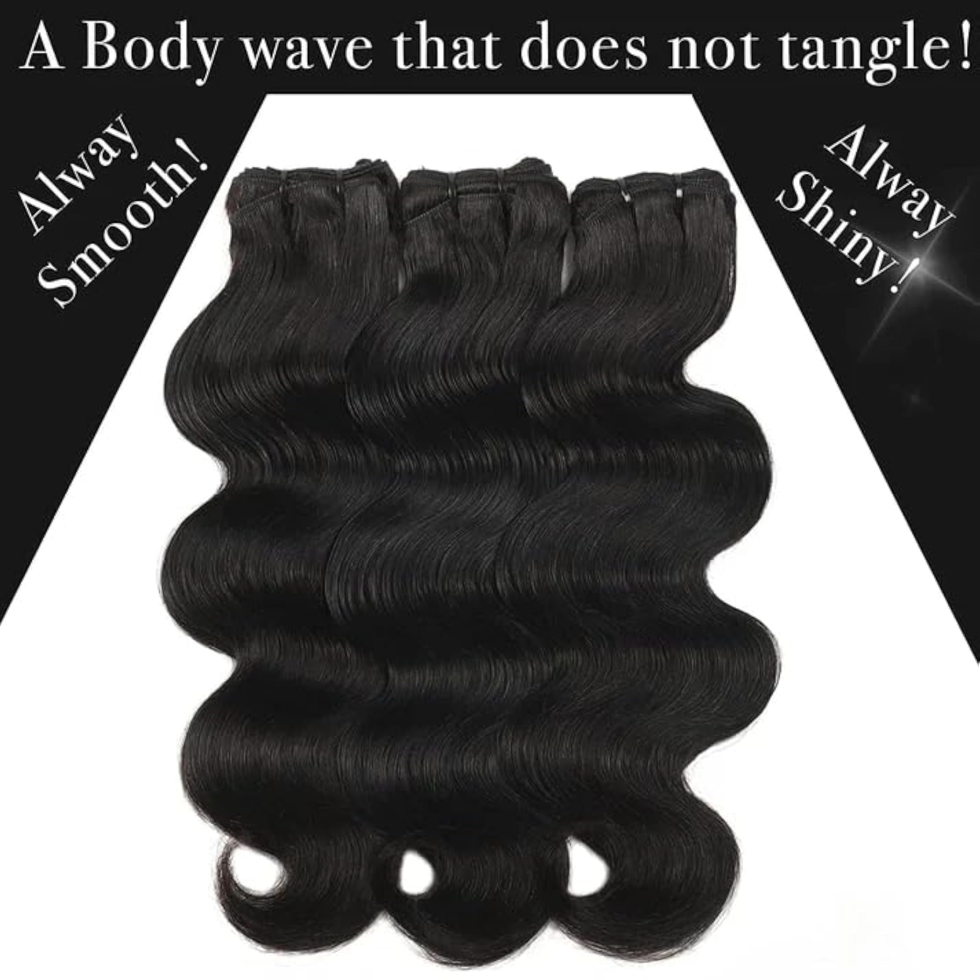 Human Hair Bundles, 30 Inch Body Wave Extensions