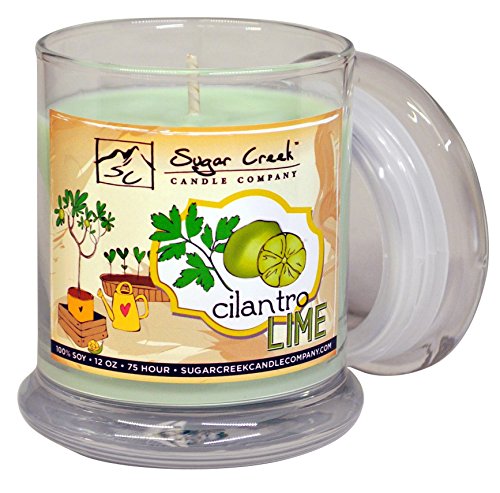 Sugar Creek Candles-Cilantro Lime (Amazingly Refreshing!)-100% Soy Wax Candle. Soy Candles Burn Cleaner ~ Longer ~ Non-Toxic ~ The Original 100% Yinzer Made in USA. Gift for Any Occasion