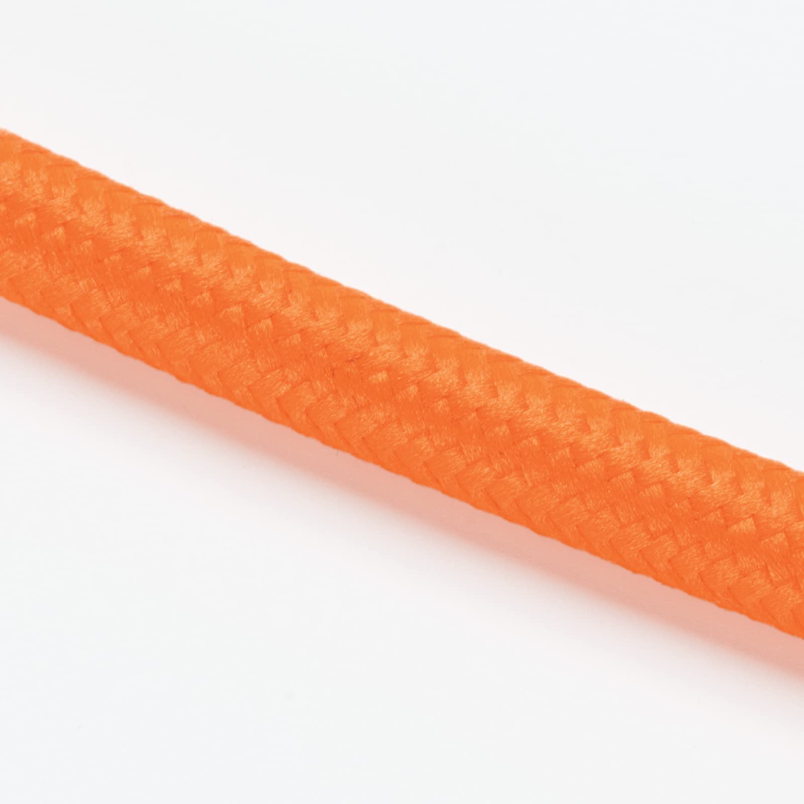 Kabel tekstylny do lamp, 50 m, pomarańczowy, 3-żyłowy (3 x 0,75 mm²) - kabel zasilający z tworzywa sztucznego z przewodem uziemiającym, powlekany tkaniną