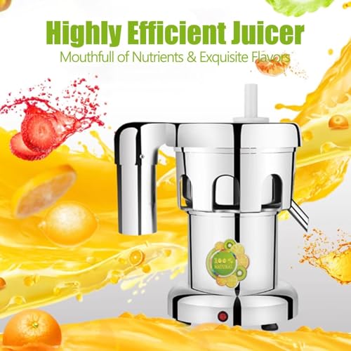Commercial Electric Juicer 370w, Fruit And Vegetable Centrifugal Juicer, Heavy Duty Cold Press Juicer, Suitable For Home, Milk Tea Shop, Cafe, Squeeze Fruit And Vegetable Juice