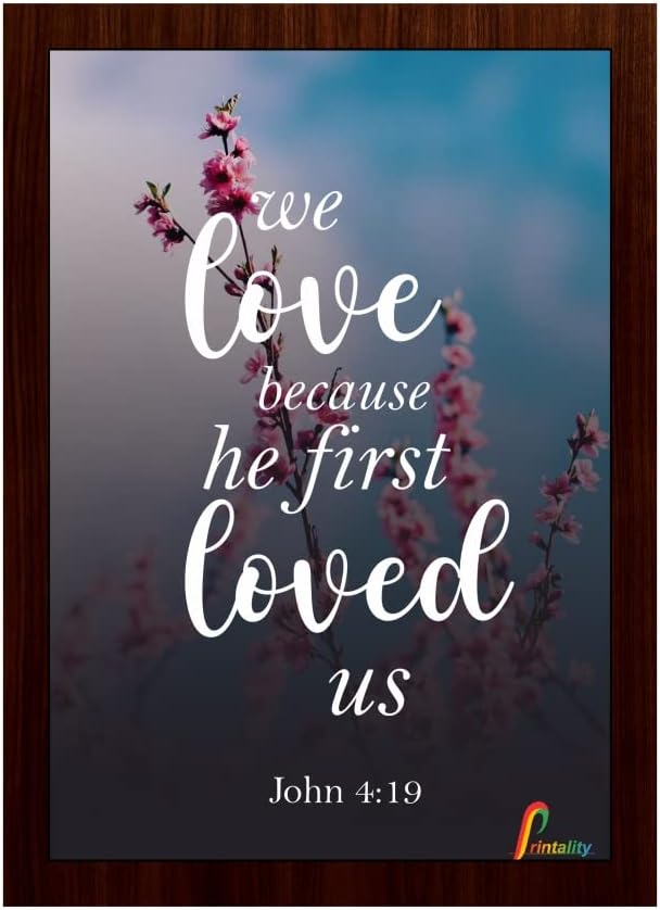 Bible Verse Wall Frame – Inspirational Scripture Art (23.5 x 31.5 cm) | Christian Gift for Home, Living Room, Bedroom & Thanksgiving