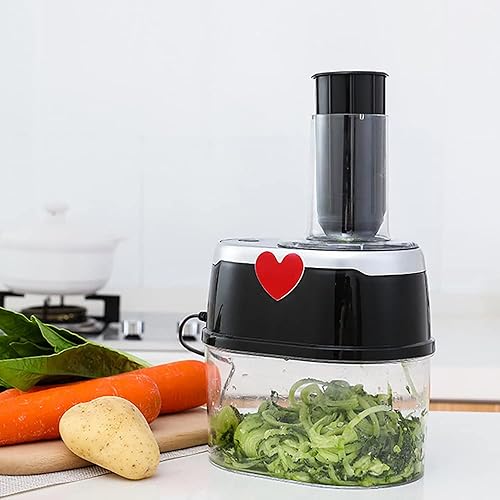 Miniatura 9 de LABIXIAOXIN Cortador de verduras, verduras eléctricas, frutas y alimentos, cortador rápido, rallador de cocina, herramienta de 2 litros con manual