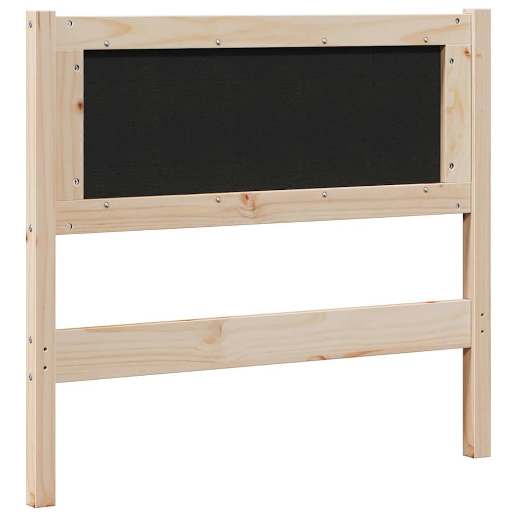 Hothingwell Bett-Kopfteil, gepolstert, Braun, 100 cm, massives Kiefernholz | Gepolstertes Polyester, Rückseite fertig, Pflege mit feuchtem Tuch, modernes Schlafzimmer