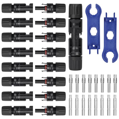 URAQT 8 paar Solar Stecker Set, Solarpanel Stecker IP...