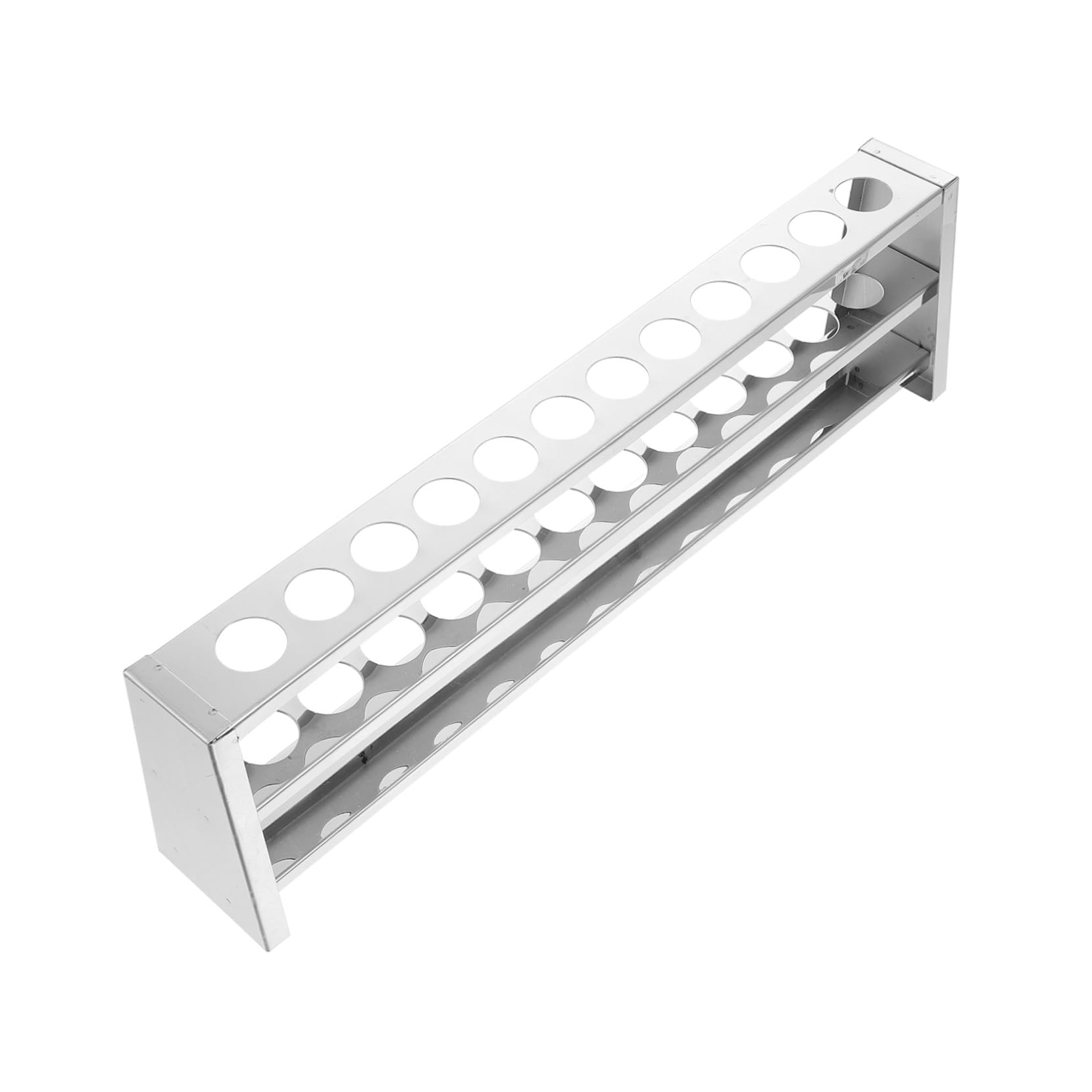 Gradilla para Tubos de Ensayo de Metal Orificios para Laboratorio Soporte para Tubos de Ensayo Acero Inoxidable