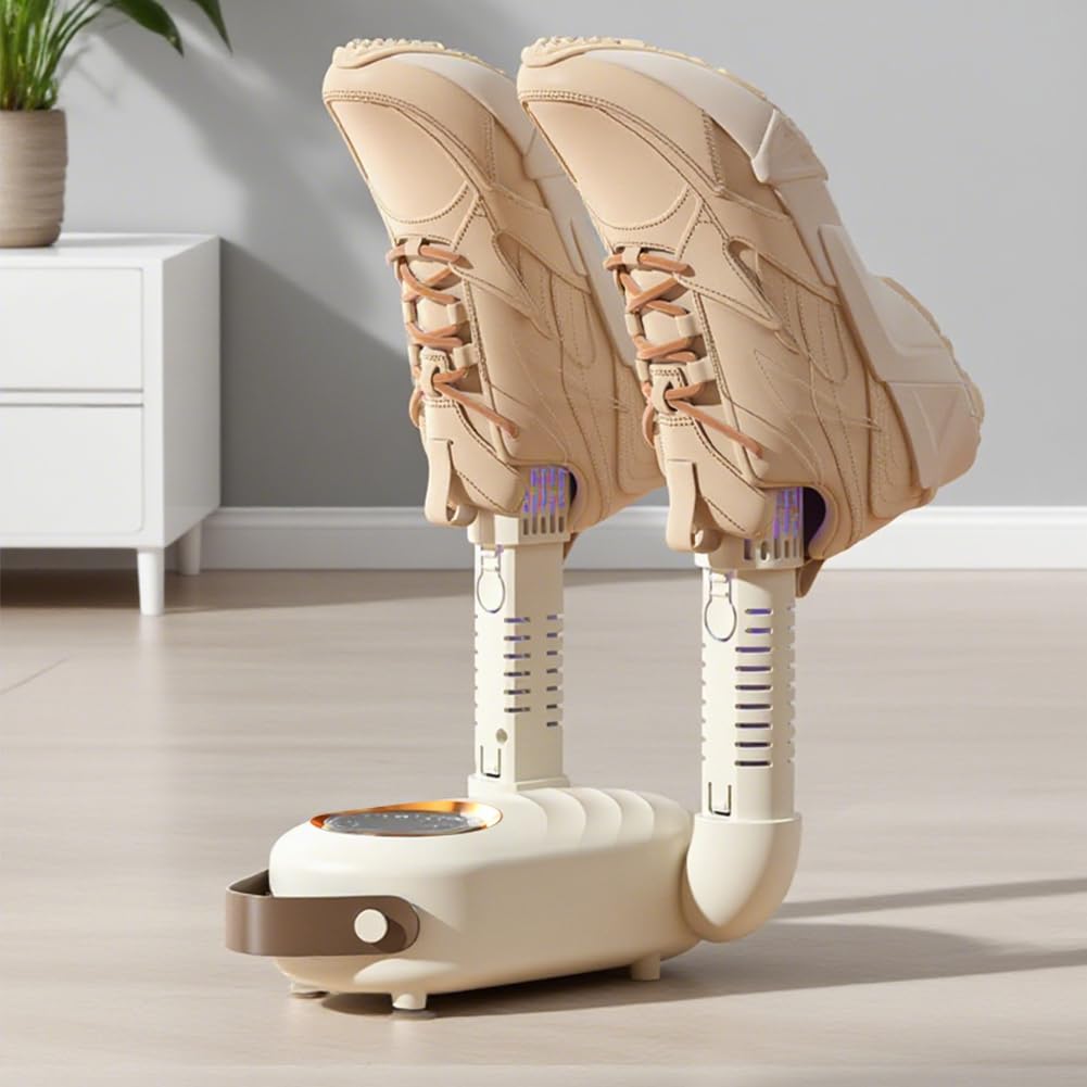 Séchoir à gants de boxe électrique avec stérilisation UV, circulation de la chaleur à 360 °, élimination des odeurs, avec minuterie à 3 niveaux, pliable et peu encombrant pour la maison et les voyages