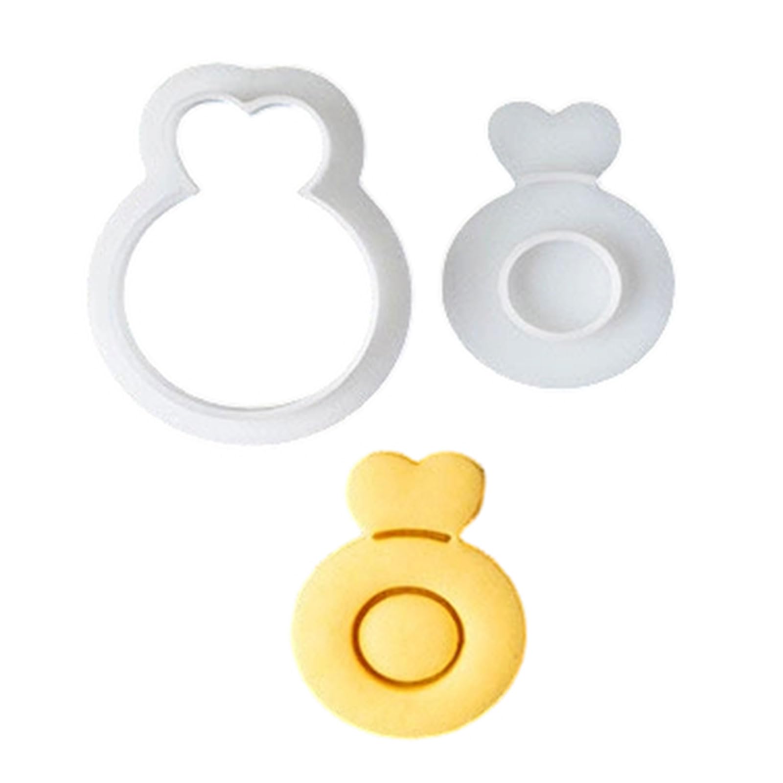 OSNIYAW Miniature Heart Rings and Cartoon Inspired Baking Tool, Biscuit Dessert Cutter for Making Delicious Biscuits on Festive Occasions, Heart-Shaped Baking Seal