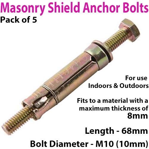 Set Viti E Tasselli M8 - 50 Pezzi Per Calcestruzzo, Acciaio Inox, Per Montaggi Pesanti