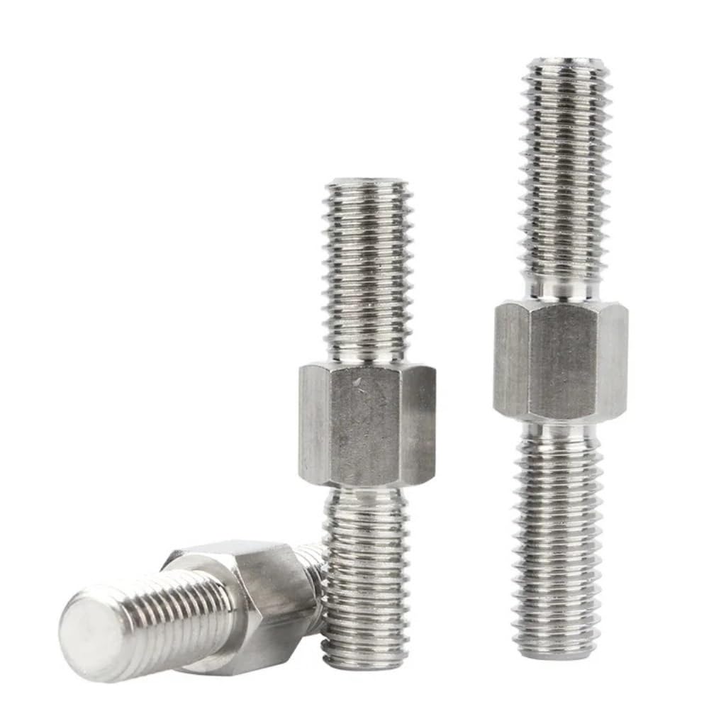 M4 M5 Double End Thread Rod Studs - 304 Stainless Steel, 30-100mm Length, 3pcs(M5 x 100MM)