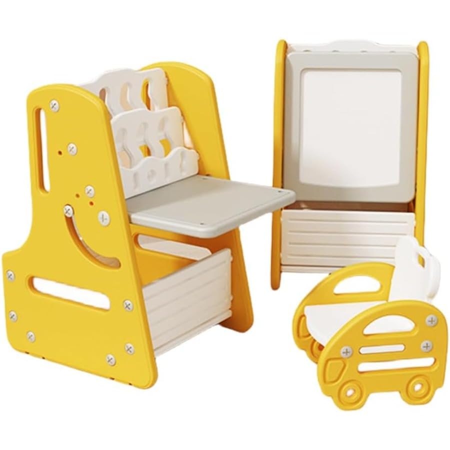 Bureau de dessin enfant avec chaise pour lire dans le salon