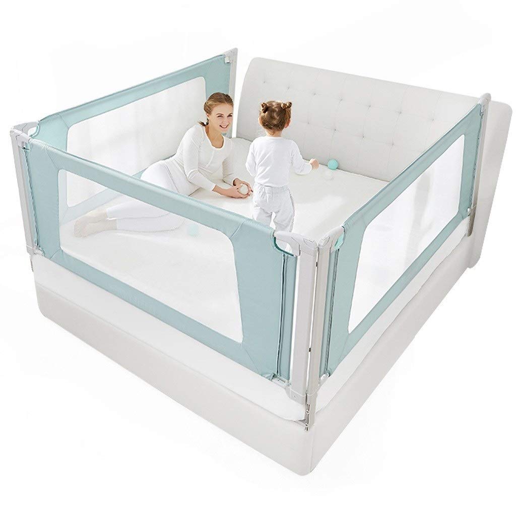 Bettgitter, Sicherheitsbettgitter, Anti-Fall-Bettschutzgitter, großes Bett, Universal-Leitblech, grün, Einzelstück (Farbe: 180 cm)