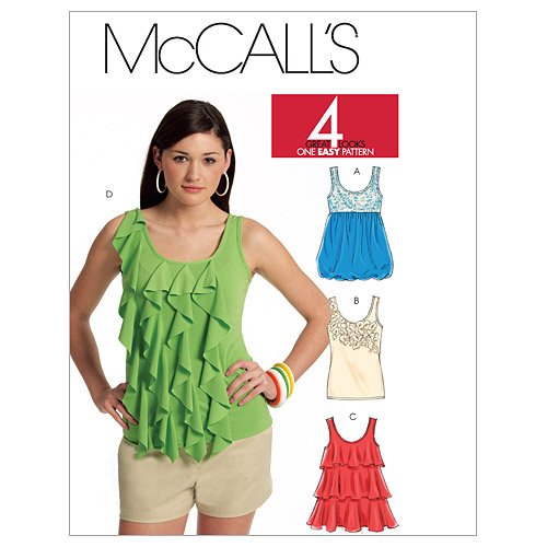 Patron McCall's M5853 : haut pour femme, tailles 40 à 46 pour couture de mode