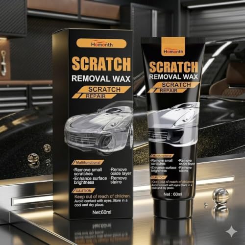 Image of Car Scratch Removal Wax 60ml - Car Scratch Repair Cream, Paint Scratch Remover Polish, Car Body Rubbing Compound for Minor Scratches, Swirl Marks & Paint Restoration
