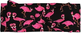 Härligt rosa flamingos tryck bebisrosetter söta stretchiga hårband för småflickor, nyfödda, småbarn och barn färgglad