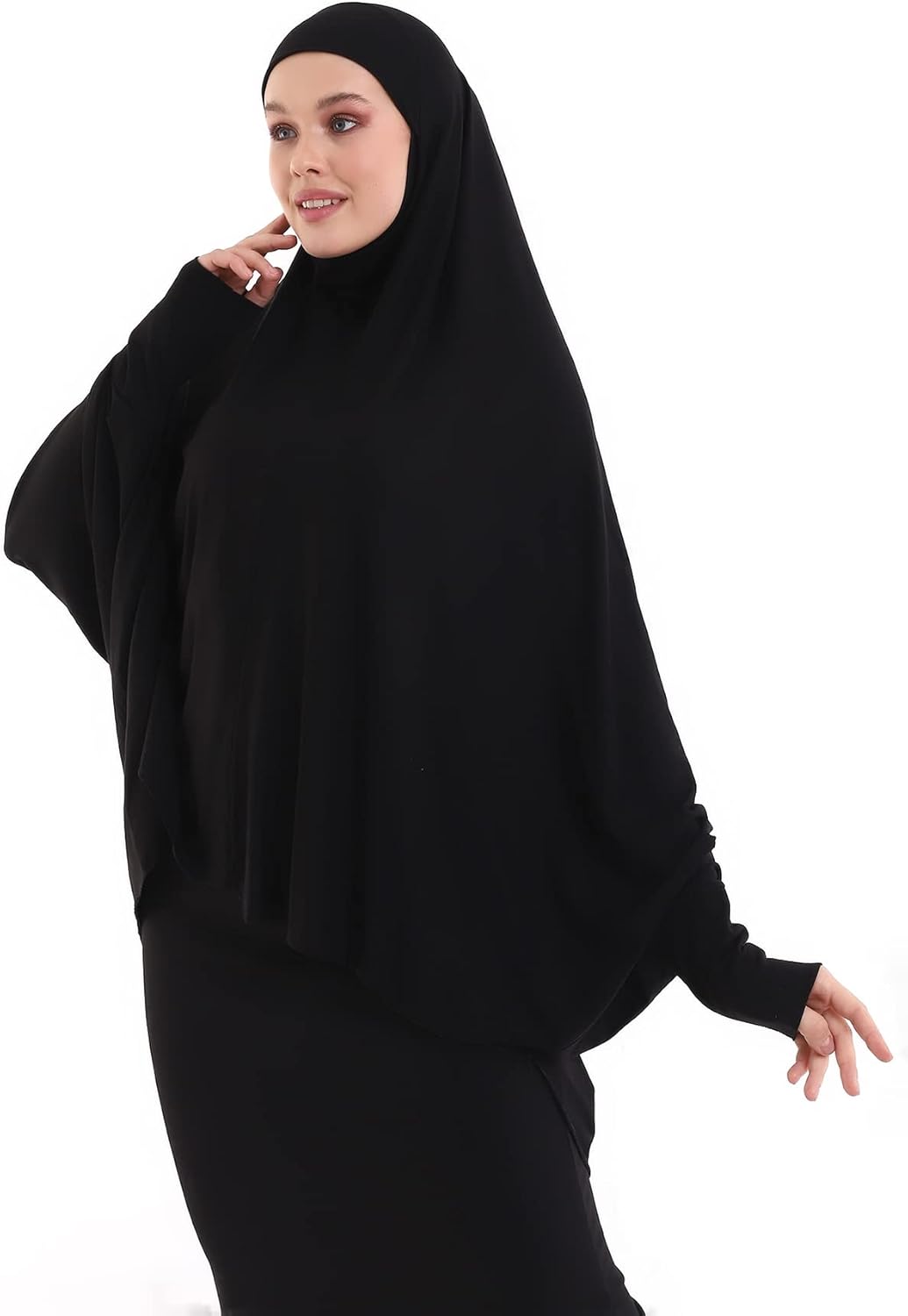 ihvan online, Women Muslim Hijab Cover, Islamic Khimar, Long Salah Clothes. Prayer Hijab for Women - Image 4