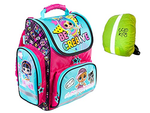 Rucksack Schulrucksack Kinderrucksack 1. Klasse Grundschule Schule Ranzen LOL Motiv inkl Regenschutz