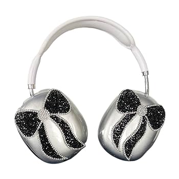 AirPods max 専用　アクセサリー　カバー　ケース　りぼん Amazon | AOLABOKY メッキシルバーケース AirPods Max