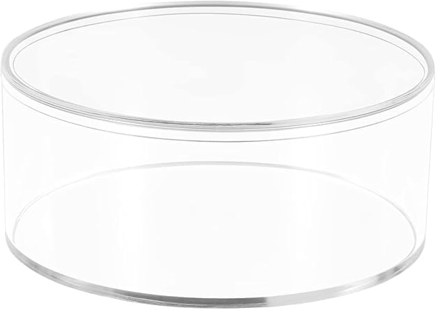 LAMSIT IBDAA Round Shape Acrylic Container with Lid | Acrylic Box Organizer | Acrylic Flower Box | Display Case Wedding Birthday Party Storage Boxes for Candy, Jewellery Storage Box (15x15x7)