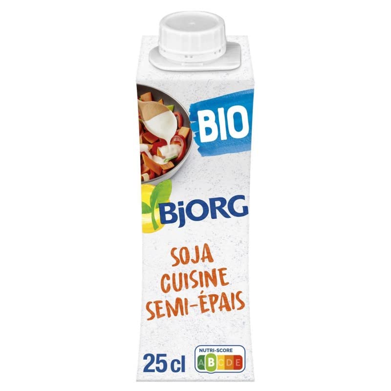 SOJA CUISINE SEMI ÉPAISSE BIO 25CL, BJORG, LOT DE 5