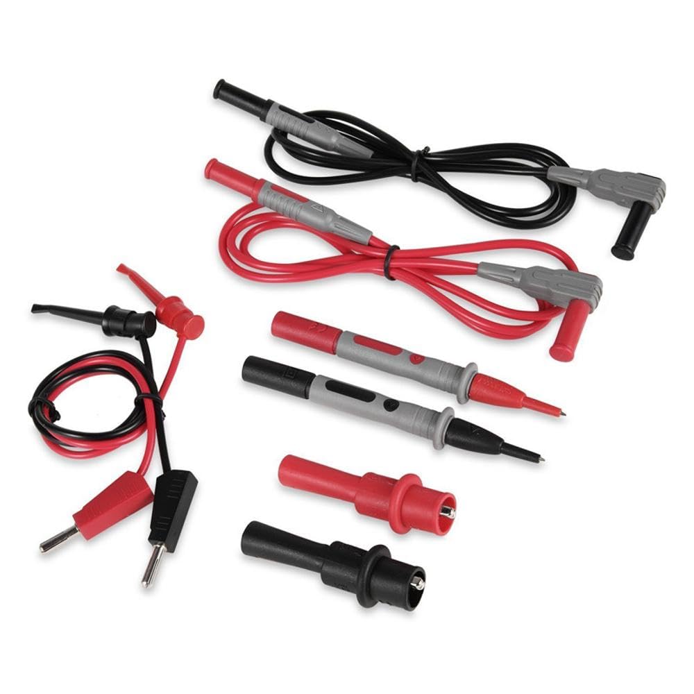 Multimeter Test Leads, 8-in-1 Electrical Multimeter Test Probes Kit with Alligator Clips, Test Probe and Test Hooks