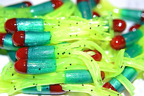 Experience Real Fishing 1.5'' Crappie PANFISH Perch Bream Bass Tubes GRUBS Lures 50PK