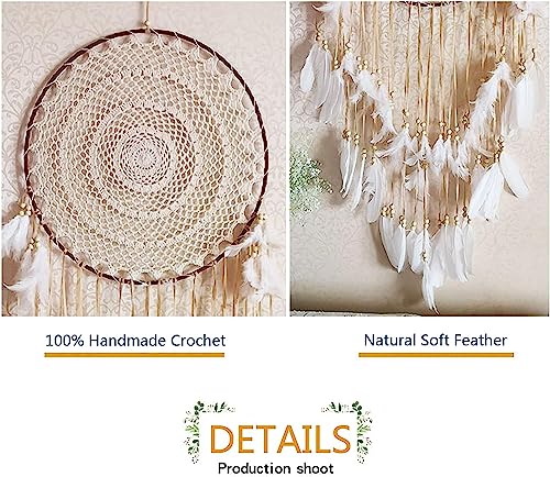 Large Dream Catcher Feather Tassel Decoration Woven Wall Hanging Home Decor Bedroom Living Room Wedding Party - Image 4