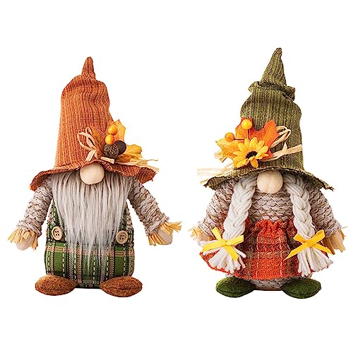 Ochine-2-Pcs-Fall-Decor-Autumn-Harvest-Gnomes-Plush-Ornaments-Gifts-Handmade-Swedish-Tomte-Gnome-Doll-for-Home-Holiday-Decorations Ochine 2 Pcs Fall Decor Autumn Harvest Gnomes Plush Ornaments Gifts Handmade Swedish Tomte Gnome Doll for Home Holiday Decorations